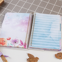 Cahier de planificateur à spirale pour agenda, Journal intime intime intime intime planificateur en couleur, impression couleur, agenda A5
