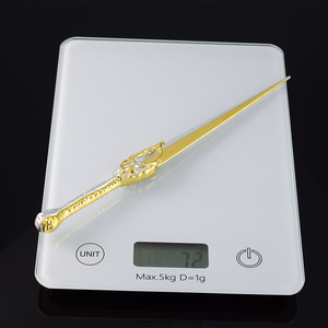 Porte-clés en alliage de zinc métal seigneur de l'anneau épée <span class=keywords><strong>Katana</strong></span> épée forge d'oie jaune pour périphériques de film modèles d'épée artisanat 22cm - Product Image 5