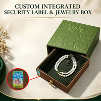 Boîte cadeau pour collier en gros avec code QR, étiquette anti-contrefaçon, emballage de luxe personnalisé pour bijoux, marque OEM