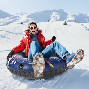 Tube à neige et luge gonflables en PVC pour enfants et adultes, robustes et épaissis avec poignées solides, couleur personnalisable, jeux d'extérieur - Product Image 1