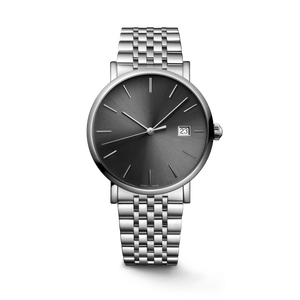 Montre élégante et minimaliste avec index en cristal, bracelet en acier inoxydable pour homme, idéale pour le quotidien, le bureau et les occasions décontractées. - Product Image 2