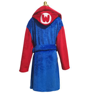 Camisones para hombre y mujer, albornoces de Cosplay, disfraz de Super <span class=keywords><strong>Mario</strong></span> Cos, pijamas de franela de dibujos animados para Halloween - Product Image 3