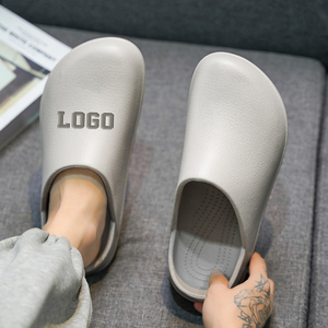 ฤดูร้อนแฟชั่นกันน้ําปิดนิ้วเท้ารองเท้าพิมพ์โลโก้ที่กําหนดเองรองเท้าชายหาดผู้หญิงผู้ชาย EVA รองเท้าแตะรองเท้าแตะโลโก้ - Product Image 3