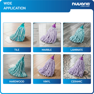 Testina per scopa in microfibra con bordo dentellato. Testina di ricambio per mocio ad alta assorbenza, ideale per la pulizia di pavimenti delicati - Product Image 4