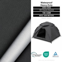 Tissu Oxford en suède imperméable et respirant 300D élastique à treillis caché (recyclé) 300D*300D 100% polyester 190GSM pour tente