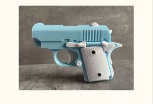 Pistolet à gel 3D anti-stress, jouet fantaisie bleu portable pour enfants - Product Image 4