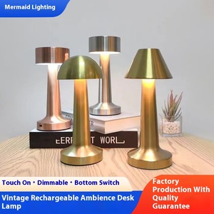 Lámpara de mesa recargable de hongo nórdico, lámpara de ambiente decorativa de Metal dorado y plateado de cobre moderno para dormitorio, sofá, batería - Product Image 5