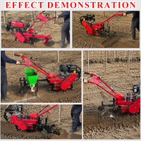 Motoculteur à chenilles et machine à labourer 9 CV Diesel, largeur de travail 49 cm, pour préparation du sol agricole, haute productivité