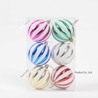 Nouveaux ornements de Noël transfrontaliers en forme de citrouille peinte, boules en plastique, style exquis, ensemble de décoration pour la maison, pendentifs pour sapin de Noël