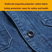 Les salopettes en jean épaisses pour hommes sont personnalisées et résistantes à la chaleur, et les uniformes en coton réfléchissants pour l'atelier de réparation automobile.
