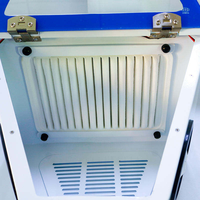 Armoire d'extraction de poussière dentaire portable avec lampe sans ombre, boîte à poussière sous vide pour le polissage en laboratoire, le sablage et la restauration métallique