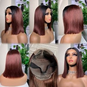 100% Human Hair Glueless Vietnam 5*5 Sdd Bone Straight bob Non Glue <b>Wig</b> - Product Image 3