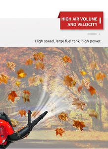 Souffleur à dos robuste pour feuilles, moteur essence 75,6 cm³, balayeuse à haut débit d'air - Product Image 3