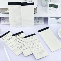 Papeterie créative, carnet de notes minimaliste en format long, bloc-notes portable, lignes horizontales, grille