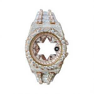Reloj Mecánico de Lujo para Hombre, Estilo Antiguo, con Moissanita, VVS, Analógico, de Acero Inoxidable, Cristal, Proveedor Directo de la India - Product Image 1