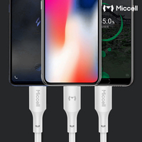 Cable de Carga Rápida Miccell al por Mayor, 60W, USB-C a USB-C, PVC y TPE, Núcleo de Cobre de Alta Calidad, para Xiaomi y iPhone