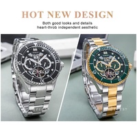 Montres pour hommes avec bracelet en acier inoxydable de luxe à logo personnalisé, automatiques, mécaniques, étanches, aiguilles lumineuses, montre-bracelet pour homme