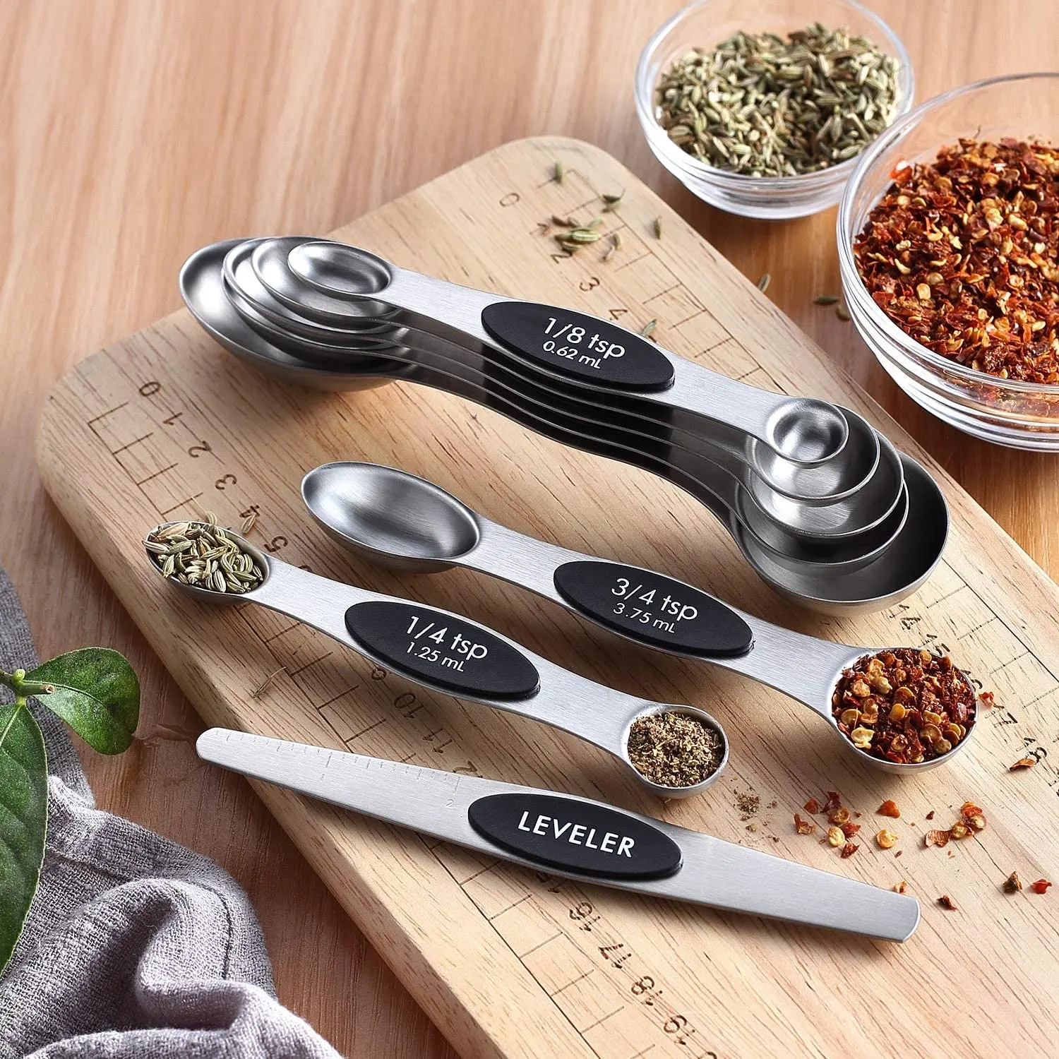 10 Piece Measuring Cups und Spoons Set Premium Stainless Steel Measuring Cups