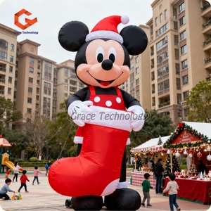Décoration d'événement de festival <span class=keywords><strong>Mickey</strong></span> Mouse <span class=keywords><strong>gonflable</strong></span> avec chapeau de Noël Conception personnalisée Personnage <span class=keywords><strong>gonflable</strong></span> <span class=keywords><strong>Mickey</strong></span> Mouse Dessin animé - Product Image 2