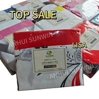 Ensemble de Literie de Haute Qualité de Chine, 6 Pièces (6-en-1), Draps, Taies d'Oreiller, Draps de Lit pour Lit Queen Size et King Size