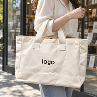Tas Belanja Kanvas Logo Kustom Grosir 48x35x12 cm untuk Agen Branding Menyiapkan Perlengkapan Presentasi Identitas Perusahaan