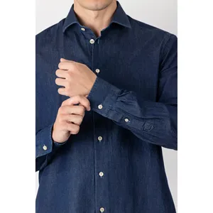 Chemise en jean bleu 100% coton Quatre saisons - Product Image 6
