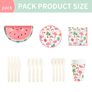 Platos de Papel Ovalados Desechables con Diseño de Flamenco DAMAI, Decoración para Fiestas, Suministros para Fiestas de Cumpleaños, Juego de Vajilla - Product Image 6