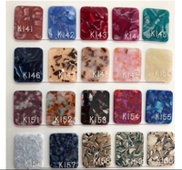 Feuille d'acétate de Cellulose colorée en gros de 2.5MM d'épaisseur pour peigne en épingle à cheveux lunettes Bracelet ornements acétate de celluloïd 4mm