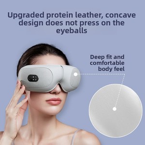 Rechargeable <b>Heated</b> Eye Massager With Infrared Therapy For Stress Relief And Sleep Improvement Gray Color Type C <b>USB</b> Charging - Product Image 4