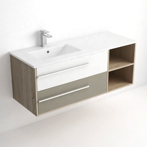 20 Inch Small <strong>Corner</strong> Floating <strong>Bathroom</strong> Vanity <strong>Unit</strong> With Ceramic Sink - Product Image 5