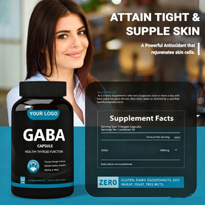 Cápsulas de 5-HTP y GABA para Dormir Profundamente, Suplemento para la Salud con Etiqueta Privada OEM, 300mg 500mg, L-teanina - Product Image 2