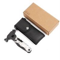 Outils de camping de survie en plein air 14 en 1 Conception spéciale Poignée en aluminium de qualité bricolage Marteau à griffes Multitool Gadgets sympas pour hommes