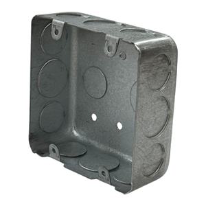 1.0mm d'épaisseur 1/2 pouces et 3/4 pouces Knockouts Boîte électrique carrée en métal galvanisé à 2 bandes - Product Image 3