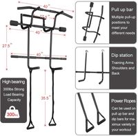Multi-Gym Doorway Pull Up Bar Dips Bar Fitness pour la maison Barre de musculation et sangles de suspension Gym System Exercise Chin-Up
