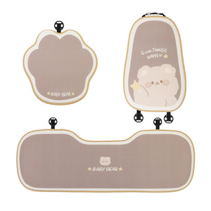 Honeycomb Brown Bear <b>Car</b> Seat Cushion Mesh Fabric Breathable Four Seasons Use - Product Image 5