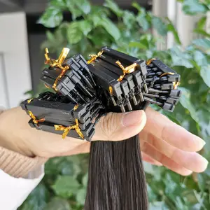 Ekstensi Rambut 6d Kutikula Elit Selaras Ekstensi Rambut Manusia Remy Ditarik Ganda dengan Mesin Rambut 6d