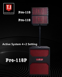Pro 110 Pro118 <span class=keywords><strong>P</strong></span> Line Array Subwoofer Singolo da 18 Pollici e Top Singolo da 10 Pollici Pro. Sistema Audio - Product Image 2