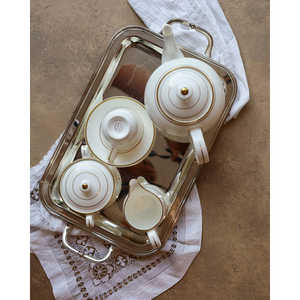 Christofle Messidor-Decorated 6-Piece Ceramic <b>Teacup</b> <b>Set</b> - Product Image 6