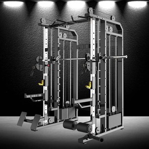 Machine Smith multifonctionnelle de qualité supérieure pour salle de sport commerciale, rack de squat et crossover de câbles, modèle OBG202401190 - Product Image 3