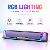 Barra de Sonido RGB para Juegos, Altavoz para PC de Escritorio con Iluminación RGB Dinámica, Caja Misteriosa Electrónica con Alimentación USB y Sonido Estéreo para Laptop