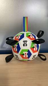 Giocattoli Interattivi Resistenti per Cani, Pallone da Calcio con Cinghie e Design a Impronta di Zampa, Vendita all'Ingrosso - Product Image 6