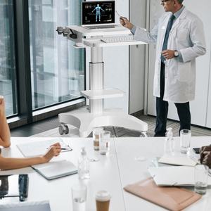 गर्म बेच एल्यूमीनियम अस्पताल के फर्नीचर चिकित्सा गाड़ी कंप्यूटर लैपटॉप टैबलेट बी-3 इंच के साथ अल्ट्रासाउंड गाड़ी चिकित्सा चुप अरंडी - Product Image 4