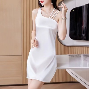 Tela elástica de satén de seda de imitación, tela nupcial Charmeuse densa sólida para vestido de novia por yarda - Product Image 6