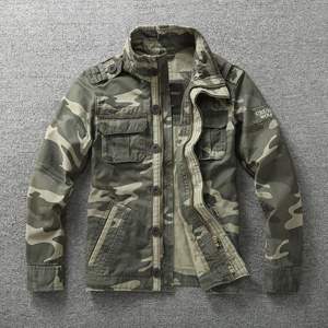 2025 nouveauté vestes d'équitation pour hommes moto en plein air personnalisé mode Vintage pur coton lavé Durable Camouflage veste - Product Image 1