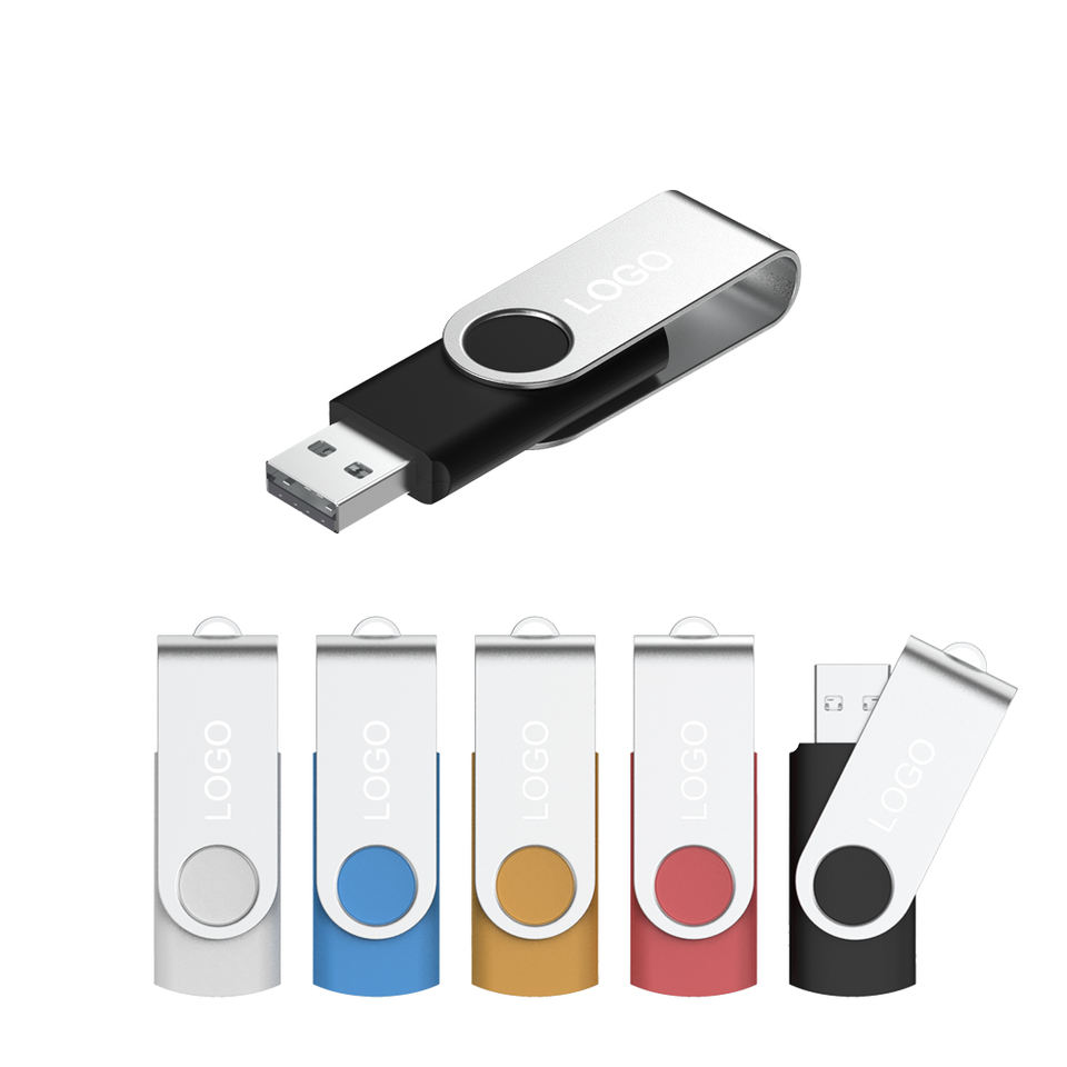 New USB 2.0 Rotatable Flash Drive Multi-Color Portable USB Stick Custom ...