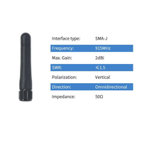 Antena Pria Mini 915MHz Penerima 868M Luar Ruangan 5GHz Whip Aerial 2dBi Gain Polarisasi Vertikal Komunikasi Lora Wavelink