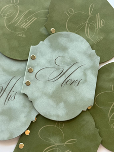 Carnet de Vœux de Mariage de Luxe Personnalisé en Coton Premium 300 g/m² avec 4 Pages Intérieures Vides et Couverture en Velours pour Lui et Elle - Product Image 6