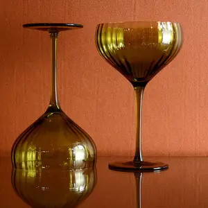 Vasos de cristal de estilo Vintage Medieval para cóctel, copas de champán, coupé, Martini y Margarita, accesorios para Bar