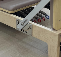 Machine de Pilates multifonctionnelle, durable, portable, en aluminium, réglable et pliable, avec planche à roulettes pour abdominaux, pour la maison et le studio de Pilates