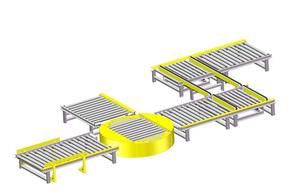 Chaîne à rouleaux de palettes personnalisée Convoyeur à bande Transport Levage de transfert de plateau tournant - Product Image 5